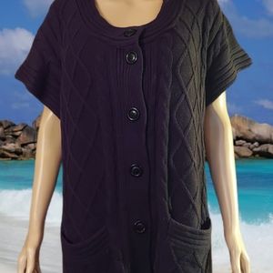 a.n.a JCP Plus Size 3X Cable Knit Black Cardigan. 💐